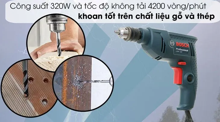 Nghiên cứu thông số kỹ thuật máy khoan điện Bosch trước khi bắt đầu dự án khoan tường