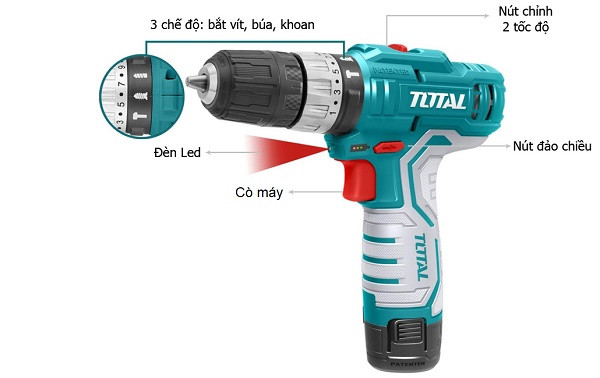 Chọn chế độ bắt vít và lực siết trên máy