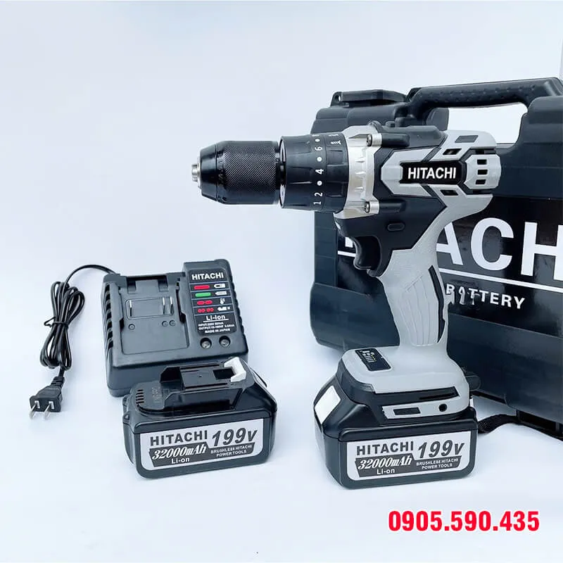 Máy khoan bắn vít cầm tay Hitachi 199V với thiết kế nhỏ gọn