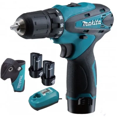 Máy khoan vặn vít dùng pin Makita DF330DWE chính hãng, thiết kế nhỏ gọn và mạnh mẽ cho mọi công việc.