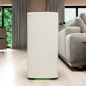 Mặt bên của máy lọc không khí Airdog X7 PRO, thể hiện khả năng lọc không khí mạnh mẽ