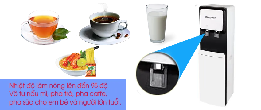 Máy lọc nước Kangaroo KG61A3 với thiết kế hiện đại và gọn gàng, phù hợp nhiều không gian