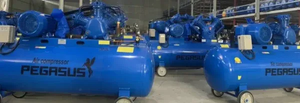 Máy nén khí Pegasus, đại diện cho thiết bị công nghiệp cần quy trình vận hành nghiêm ngặt