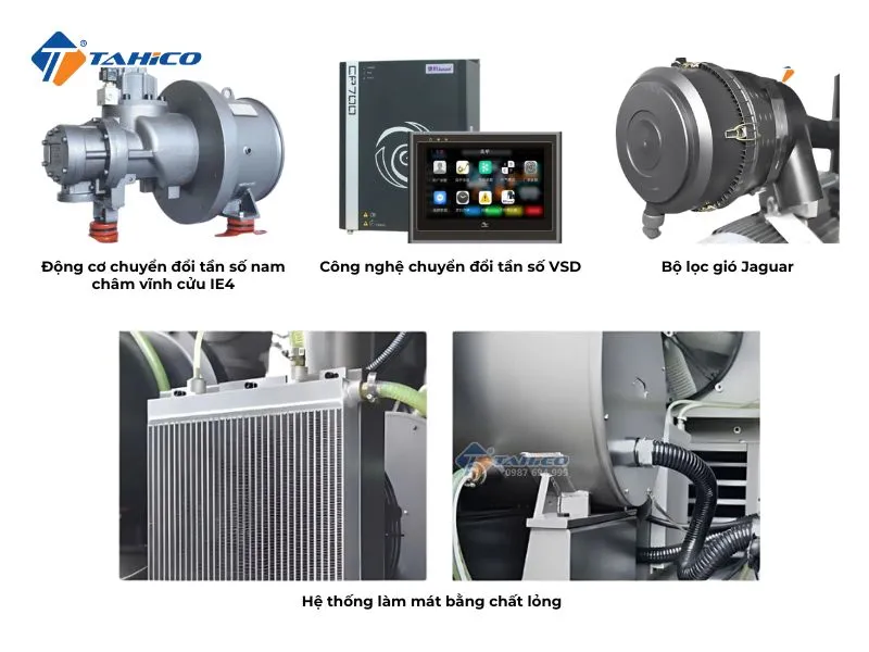 Giao diện điều khiển thông minh của máy nén khí trục vít Jaguar, dễ dàng vận hành và giám sát
