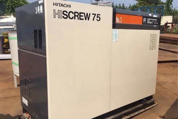 Máy nén khí trục vít Hitachi chính hãng với thiết kế công nghiệp mạnh mẽ và bền bỉ