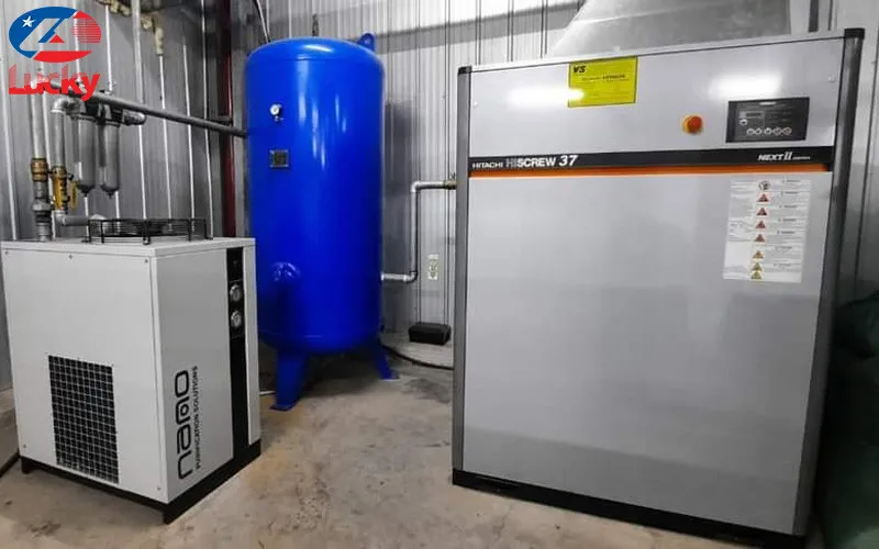 Hệ thống máy bơm hơi khí nén Hiscrew 37 được trang bị cho quy mô nhà xưởng tầm trung