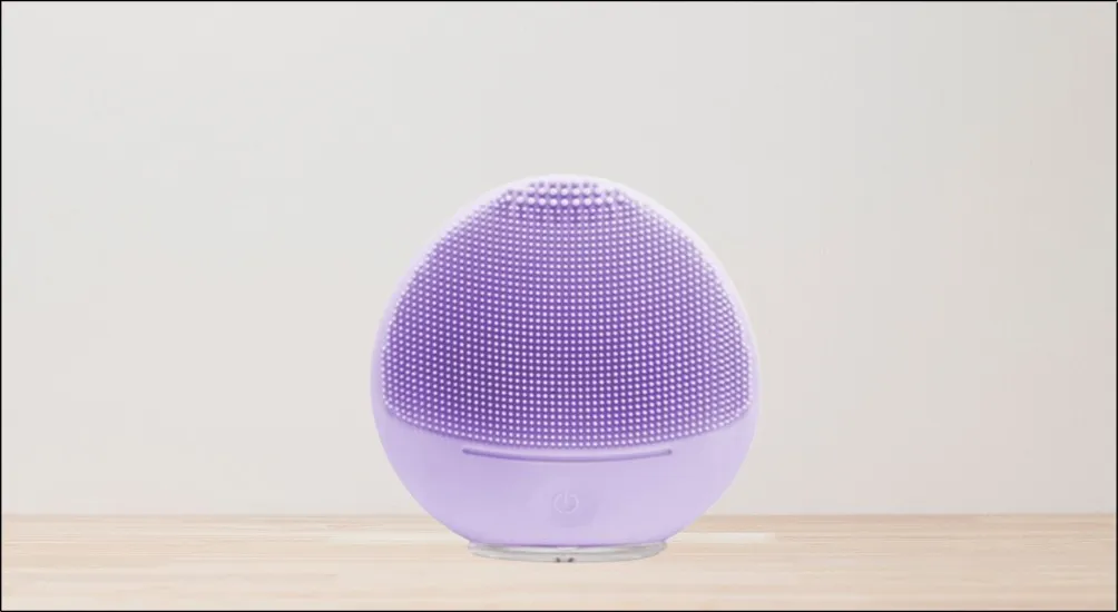 Máy rửa mặt và massage Halio Purple Rain sử dụng sóng rung Sonic Wave làm sạch sâu
