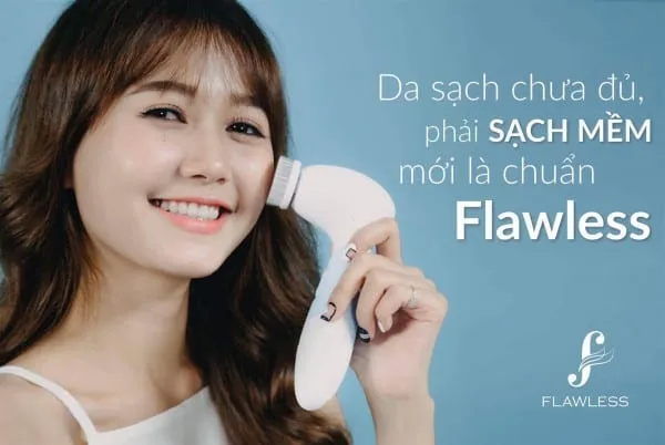 tác dụng làm sạch sâu của máy rửa mặt flawless