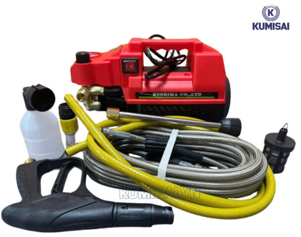 Máy rửa xe Kushima M38 có khả năng chỉnh áp linh hoạt, phù hợp nhiều nhu cầu