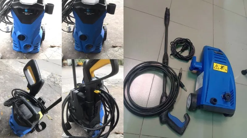 Máy rửa xe Kachi với các phụ kiện đi kèm