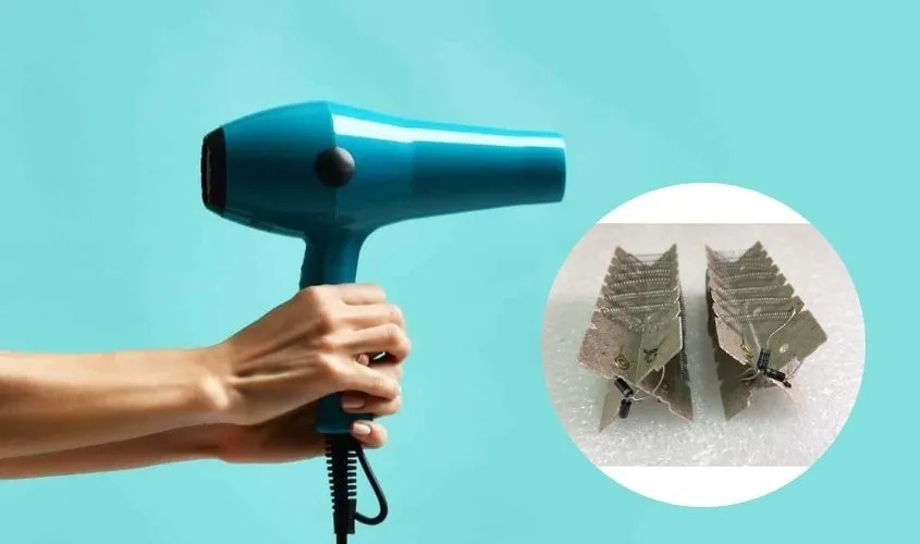 Dây mayso nhiệt bị đứt bên trong máy sấy tóc, một lý do chính khiến thiết bị không tạo ra hơi nóng