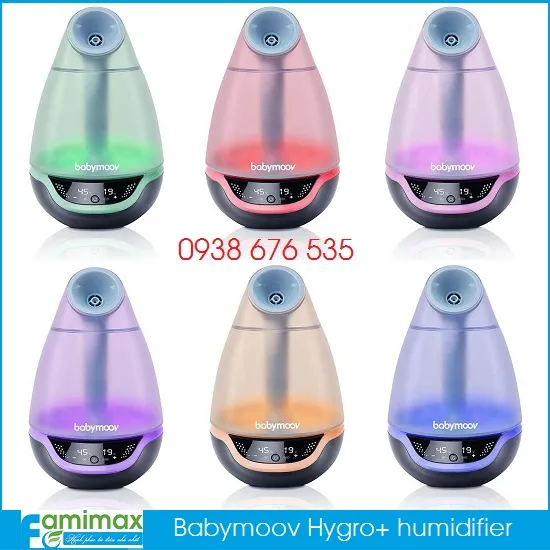 Máy tạo ẩm Babymoov Hygro với chức năng khuếch tán tinh dầu, giải pháp cho không khí phòng bé