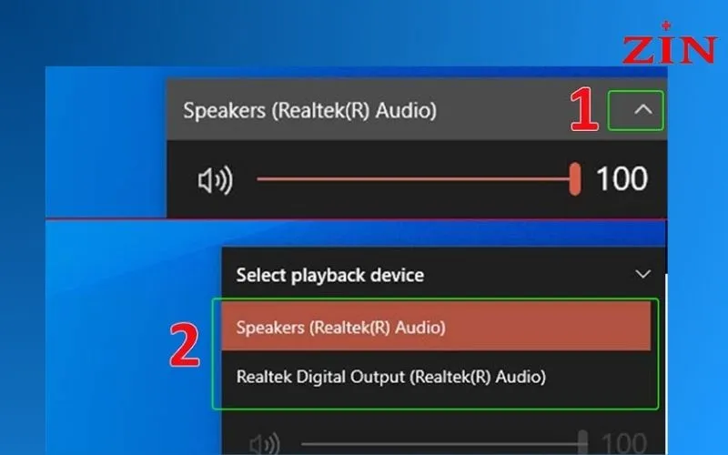 Kiểm tra nguồn đầu ra để xử lý lỗi máy tính bị mất âm thanh Win 10