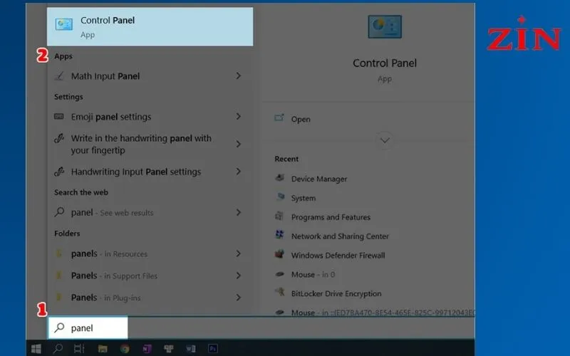 Bạn mở Control Panel