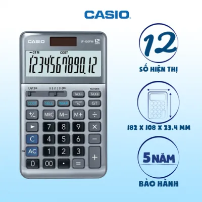 Máy tính Casio JF-120BM hiển thị số, hướng dẫn sử dụng chi tiết
