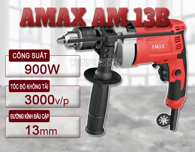 Máy vặn vít dùng điện 220V Amax AM 13B mạnh mẽ đáp ứng nhiều chất liệu