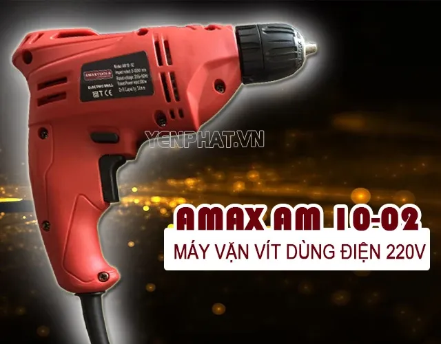 Máy vặn vít dùng điện 220V Amax AM 10-02 nhỏ gọn dễ thao tác một tay