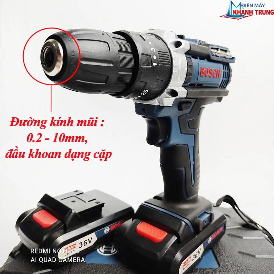 Đầu kẹp 3 chấu của máy bắn vít Bosch dùng pin