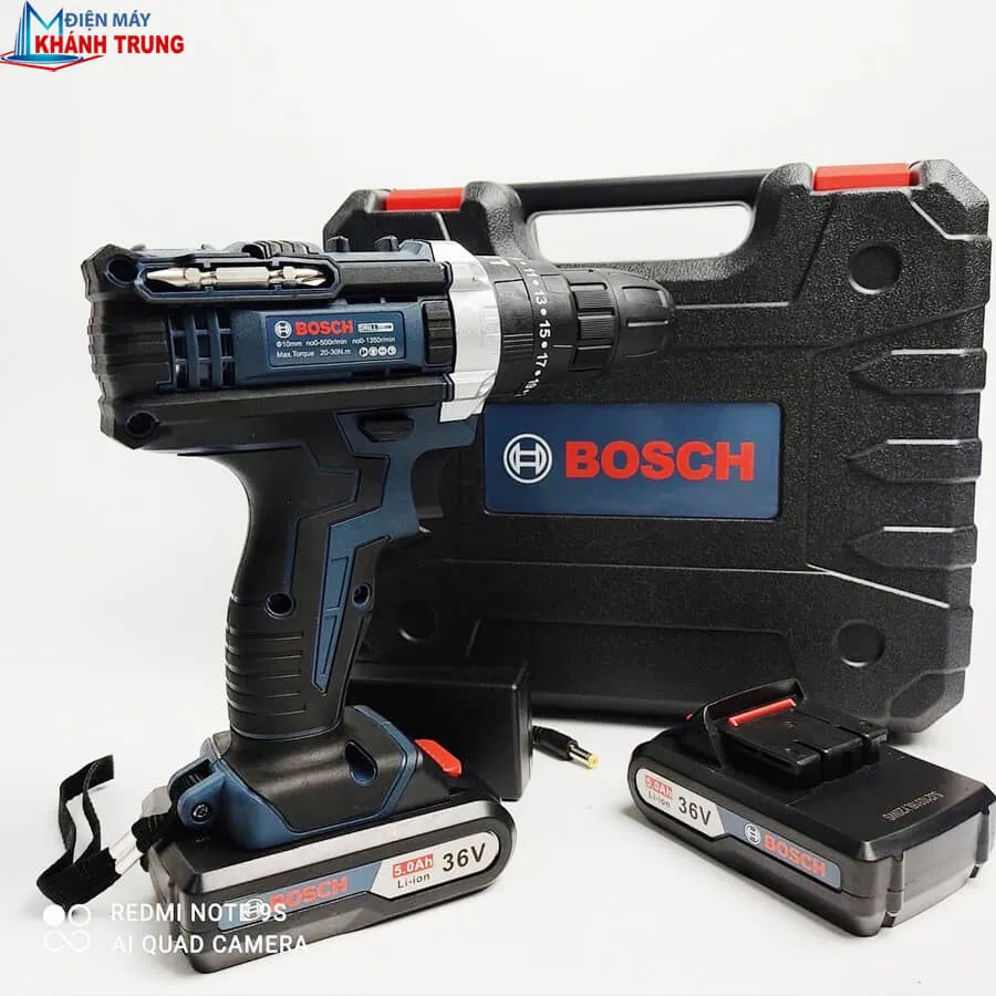 Máy bắn vít Bosch dùng pin với thiết kế nhỏ gọn, tay cầm chống trượt