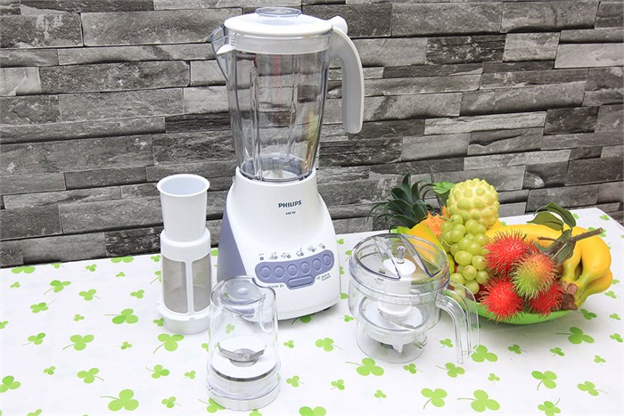 Các bộ phận của máy xay sinh tố Philips HR2118 sau khi vệ sinh