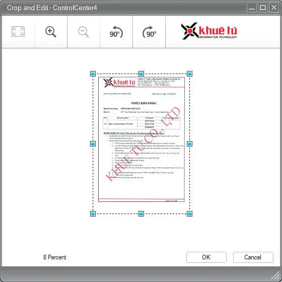 Cách Sử Dụng Máy Scan Brother: Cắt Và Chỉnh Sửa Hình Ảnh Quét