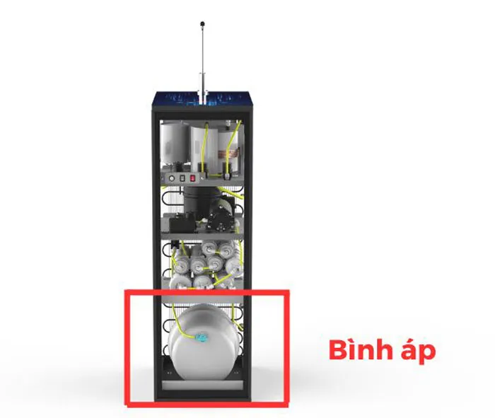 Kiem tra vi tri binh ap khi thuc hien cach mo may loc nuoc Eupro