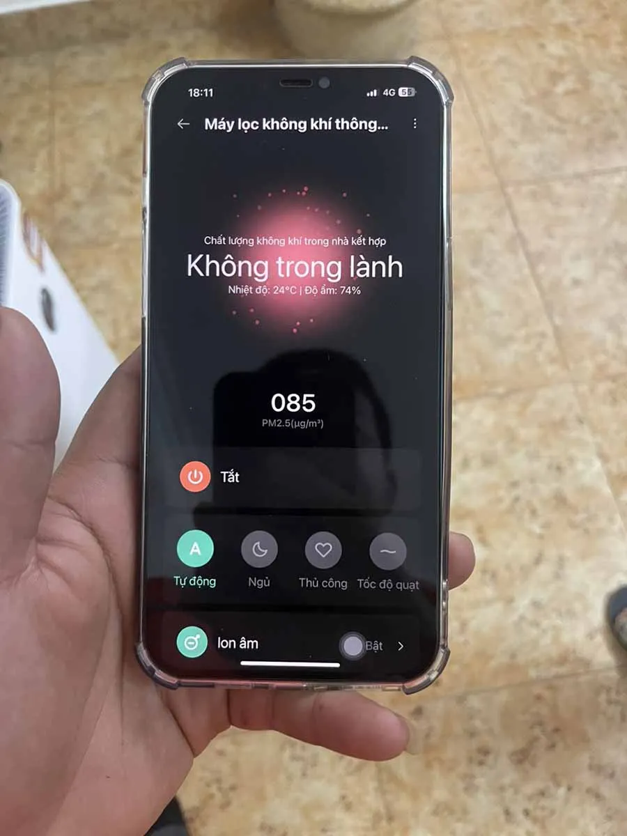 Thiết kế hiện đại của máy lọc không khí Xiaomi Pro, dễ dàng tích hợp vào mọi không gian