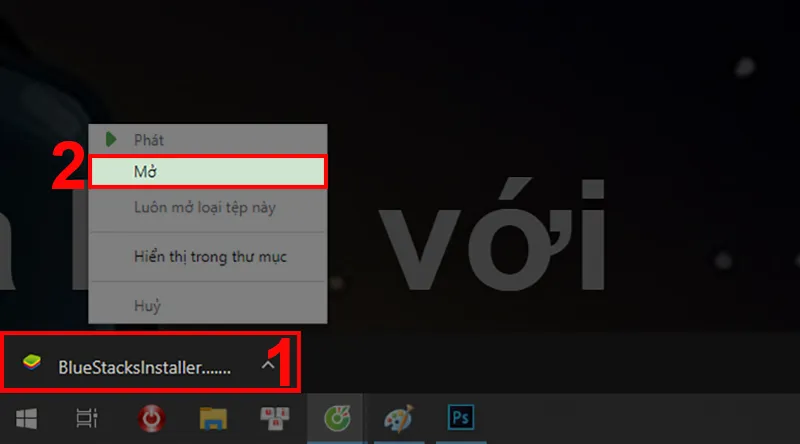 Hướng dẫn mở file cài đặt BlueStacks để sử dụng Snapchat trên máy tính