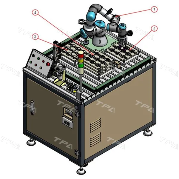 Trạm robot cấp mạch LED tự động hóa trong lắp ráp bóng đèn