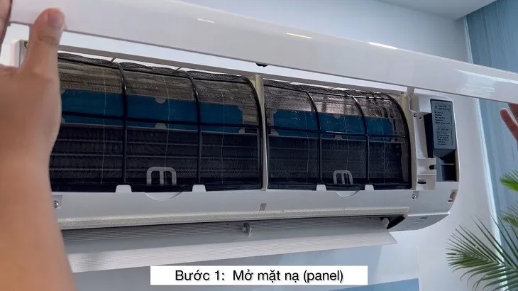 Mở mặt nạ máy lạnh