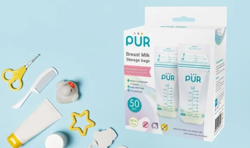 Túi trữ sữa Pur 250ml an toàn, sản phẩm thiết yếu sau khi áp dụng cách sử dụng máy hút sữa real bubee