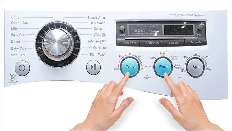 Nhấn giữ nút Temp và chức năng Rise trong 10s để mở khóa trẻ em