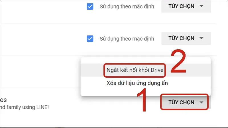 Ngắt kết nối ứng dụng bên thứ ba khỏi Google Drive trên máy tính