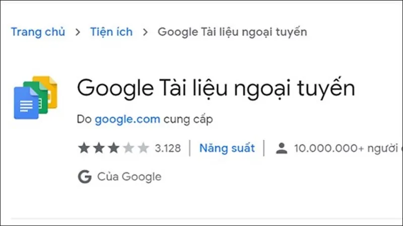 Thêm tiện ích mở rộng Google Drive Offline trên trình duyệt máy tính