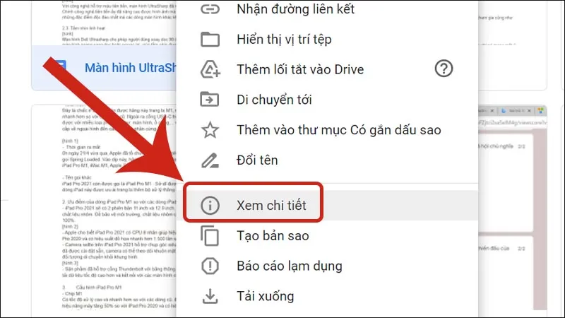 Xem lại lịch sử phiên bản của tài liệu trên Google Drive từ máy tính