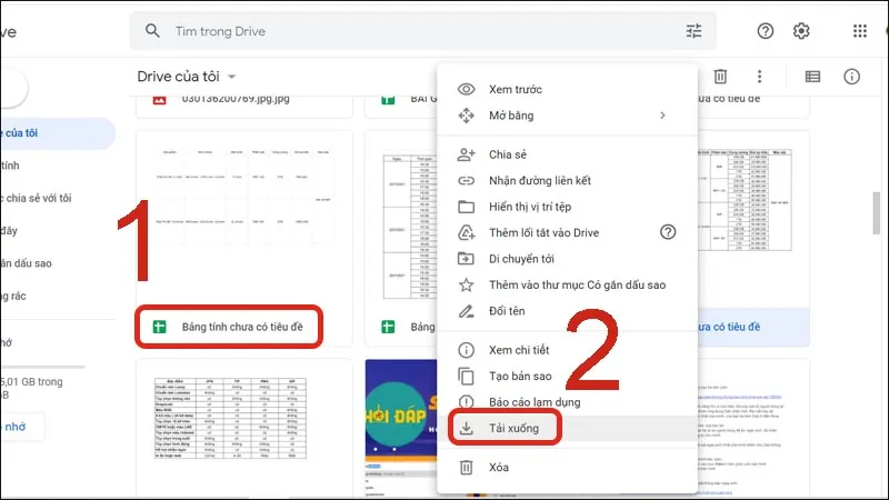 Hướng dẫn tải tệp và thư mục từ Google Drive về máy tính