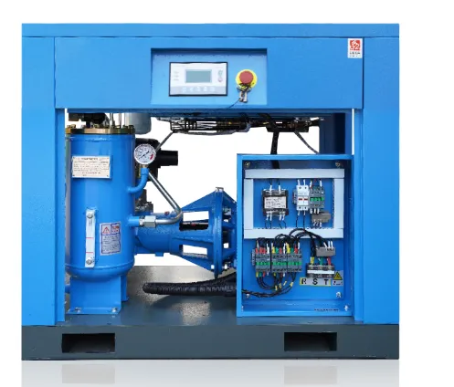 Cấu tạo bên trong của máy nén khí trục vít 15kw Hande, hiển thị các linh kiện chất lượng cao