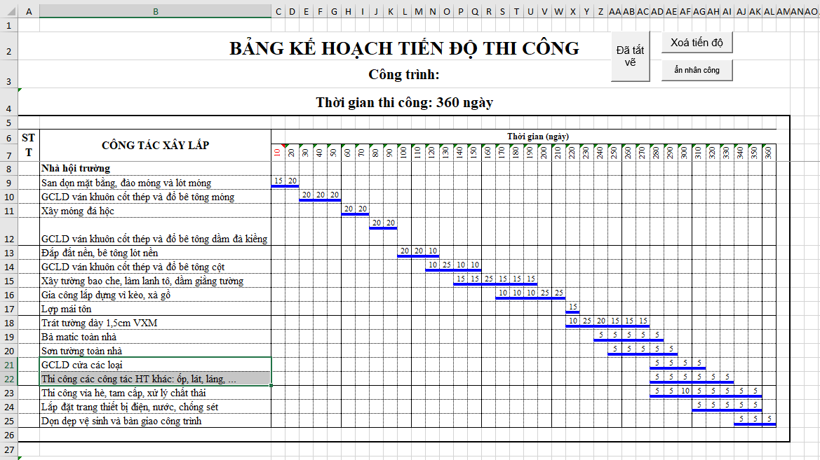 Bảng Tiến Độ Lắp Đặt Bằng Excel Tự Động Màu: Hướng Dẫn Chi Tiết & Mẫu Chuẩn
