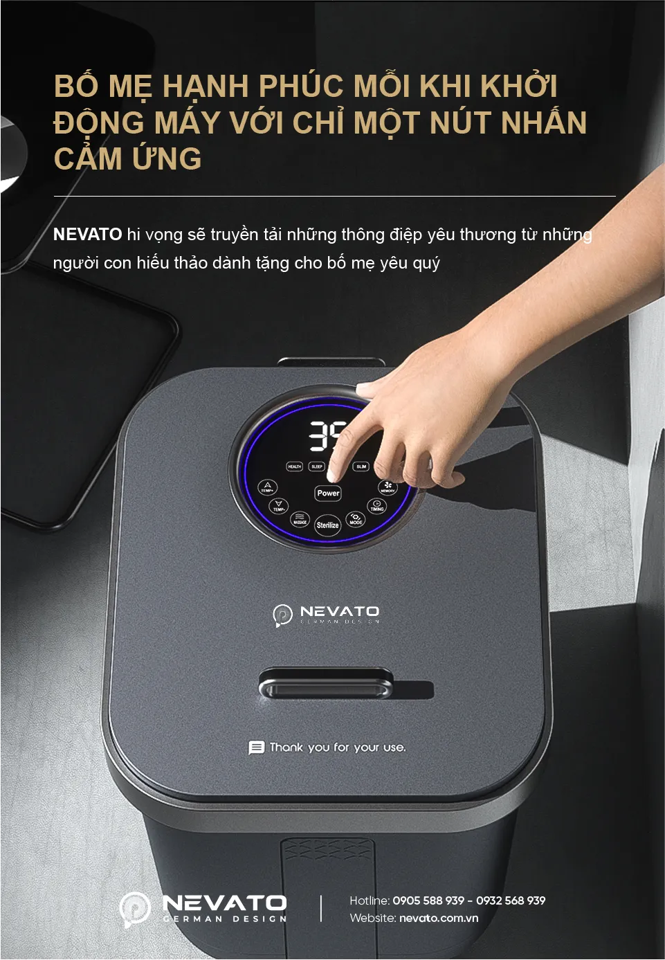 Máy ngâm chân đa năng với các tính năng hiện đại