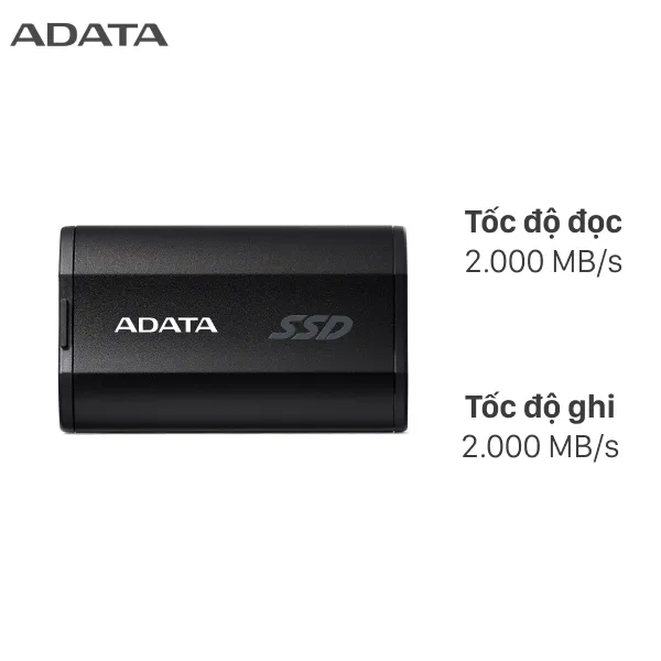 Ổ cứng SSD Adata 500GB Portable SD810 tốc độ cao cho laptop ASUS