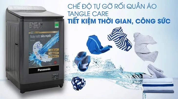 Máy giặt Panasonic cửa trên Inverter NA-FD10AR1BV hỗ trợ công nghệ Tangle Care
