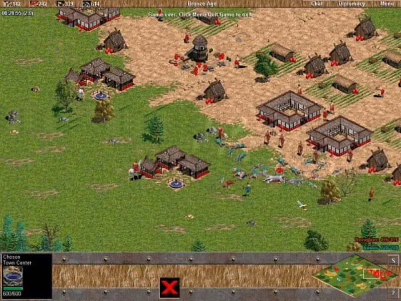 Thăng cấp lên Thời kỳ Đồ Đồng trong cách chơi Đế Chế với máy tính