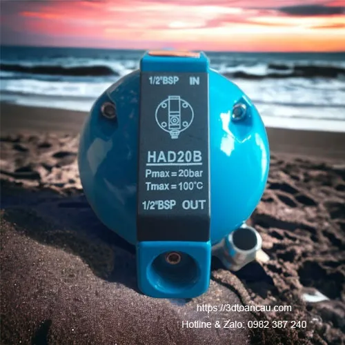 Cận cảnh phao bên trong van khí tự động HAD20B, cơ chế xả nước ngưng