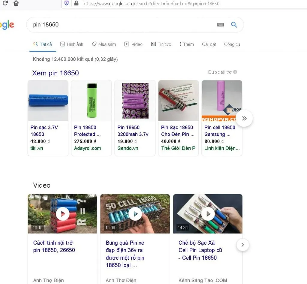 Lõi Pin Sạc 18650mAh Dùng Cho Pin Dự Phòng Tự Lắp