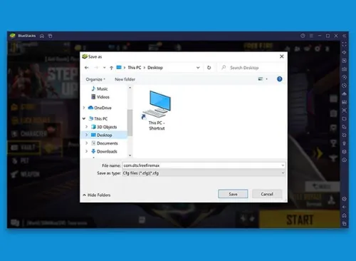Chọn thư mục đích và lưu file cấu hình