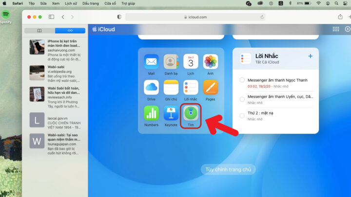 Mở máy zono cần mật khẩu: Chọn mục Tìm trên dịch vụ đám mây để định vị thiết bị
