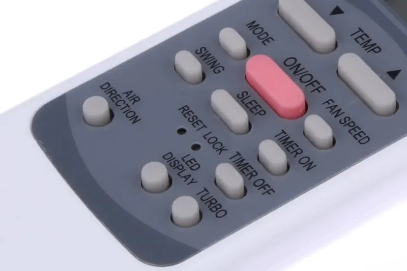 Sơ đồ các nút chức năng cơ bản trên remote máy lạnh Yuiki, giúp người dùng hiểu rõ cách sử dụng remote máy lạnh Yuiki hiệu quả.