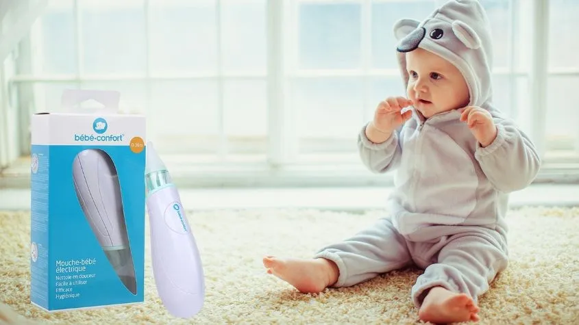 Máy hút mũi điện tử Bebe Confort thiết kế nhỏ gọn, tiện lợi cho việc chăm sóc bé