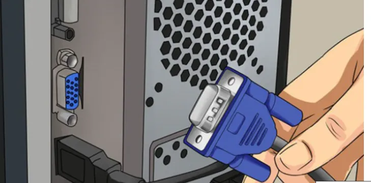 Quy trình cắm dây tín hiệu từ case máy tính vào màn hình đúng cách