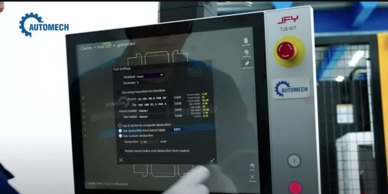 Cài đặt thông số máy chấn tôn trước khi chấn
